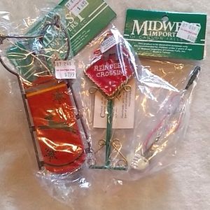 Lot of 3 Christmas ornaments Midwest Imports